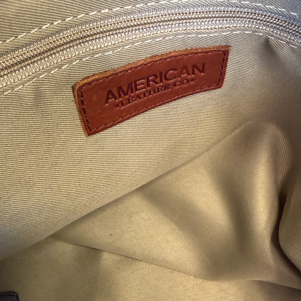 American Leather Co. Brandy Leather Tote- NWT’s - Picture 12 of 15